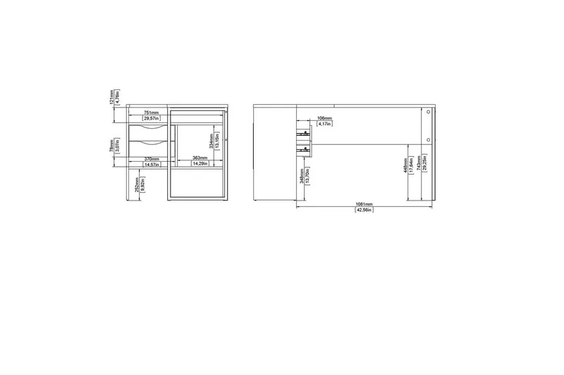 Taketo Kirjoituspöytä 81x145,1 cm - Valkoinen - Huonekalut - Pöytä & ruokailuryhmä - Työpöytä
 - Kirjoituspöytä