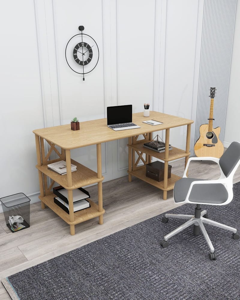 Ticoman Kirjoituspöytä 145 cm - Tammi - Huonekalut - Pöytä & ruokailuryhmä - Työpöytä - Tietokonepöytä