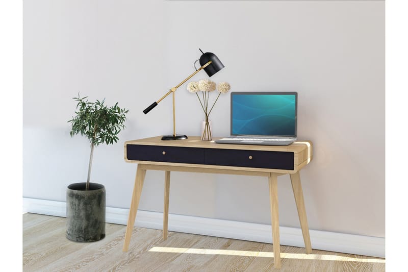 Kirjoituspöytä Caitlyn 120 cm - Luonnonväri/Musta - Huonekalut - Pöytä & ruokailuryhmä - Työpöytä - Tietokonepöytä