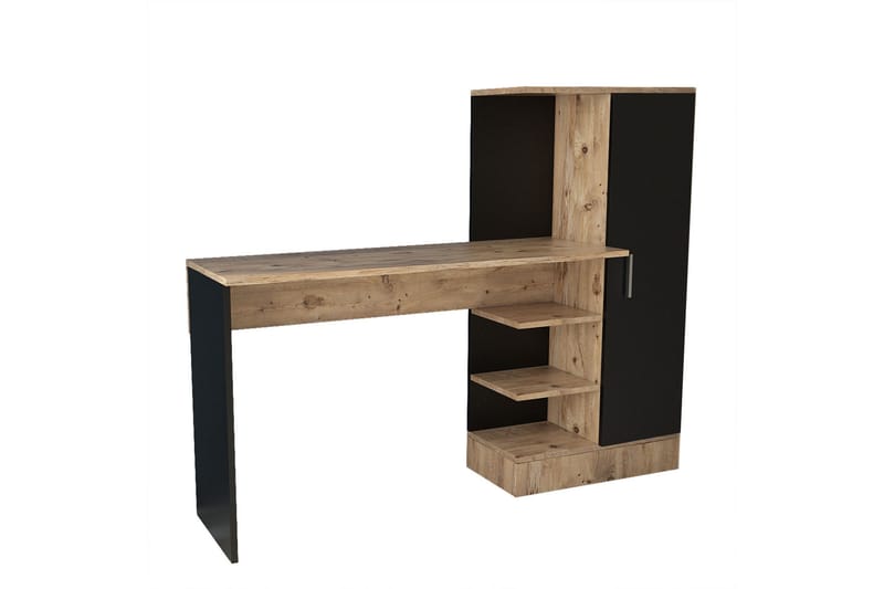 Kirjoituspöytä Karron 152 cm - Luonnonväri/Musta - Huonekalut - Pöytä & ruokailuryhmä - Työpöytä - Tietokonepöytä