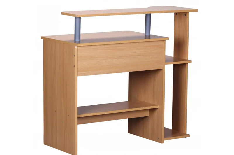 Kirjoituspöytä Kolstrup 94 cm Säilytyksellä Hyllyt - Luonnonväri - Huonekalut - Pöytä & ruokailuryhmä - Työpöytä - Tietokonepöytä