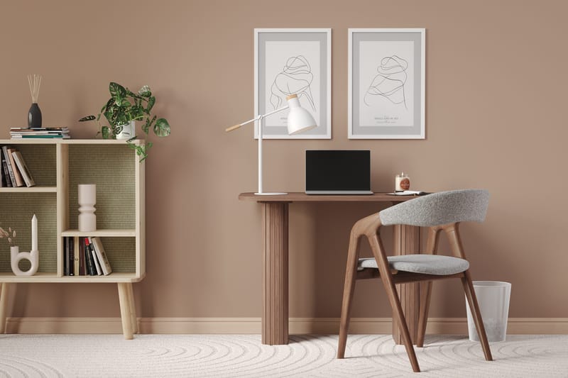 Kirjoituspöytä Kopparbo 100 cm - Tummanruskea pähkinäpuu - Huonekalut - Pöytä & ruokailuryhmä - Työpöytä - Tietokonepöytä