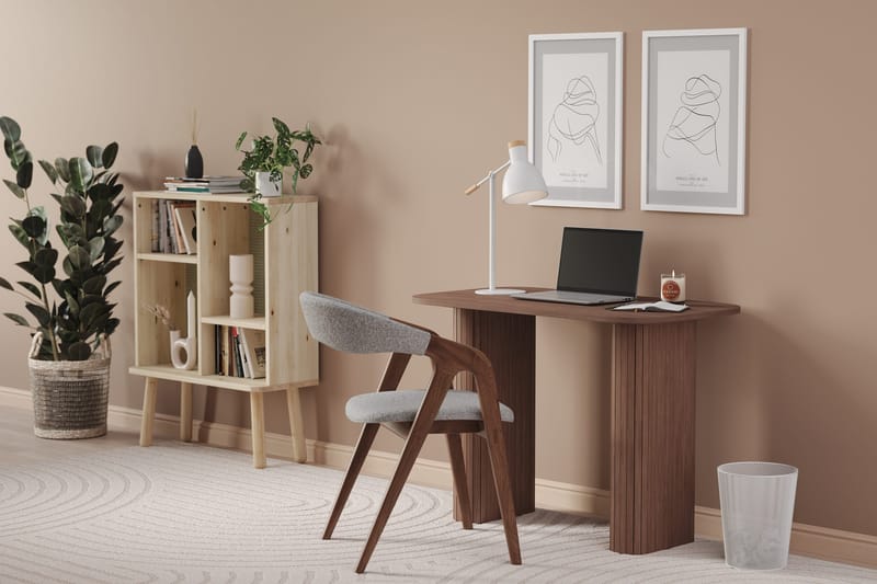 Kirjoituspöytä Kopparbo 100 cm - Tummanruskea pähkinäpuu - Huonekalut - Pöytä & ruokailuryhmä - Työpöytä - Tietokonepöytä