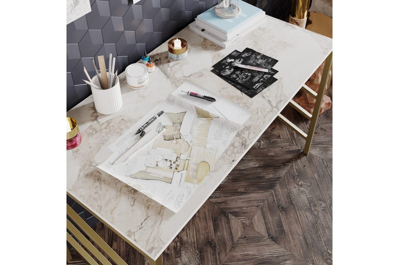 Kirjoituspöytä Mesjö 120 cm - Kulta - Huonekalut - Pöytä & ruokailuryhmä - Työpöytä - Tietokonepöytä