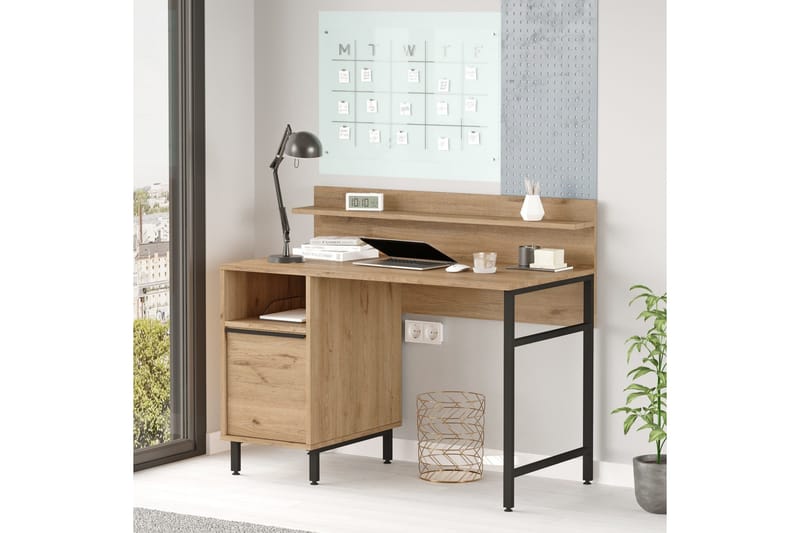 Kirjoituspöytä Munetoki 120 cm - Pähkinä - Huonekalut - Pöytä & ruokailuryhmä - Työpöytä - Tietokonepöytä