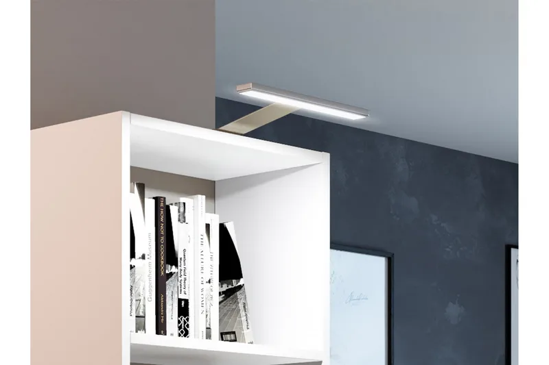Työpöytä Kyalite 125 cm LED-valaistus Säilytyksellä Valk LED - Tumma Saarni - Huonekalut - Pöytä & ruokailuryhmä - Työpöytä - Tietokonepöytä