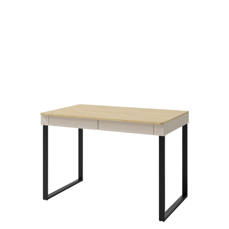 Travic työpöytä 125 cm laatikoilla puuta tammenjäljitelmällä, Beige