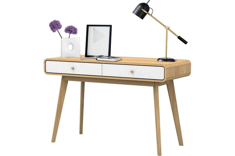 Työpöytä Cassie Tammea/Valkoinen - Tammea/Valkoinen - Huonekalut - Pöytä & ruokailuryhmä - Työpöytä - Tietokonepöytä