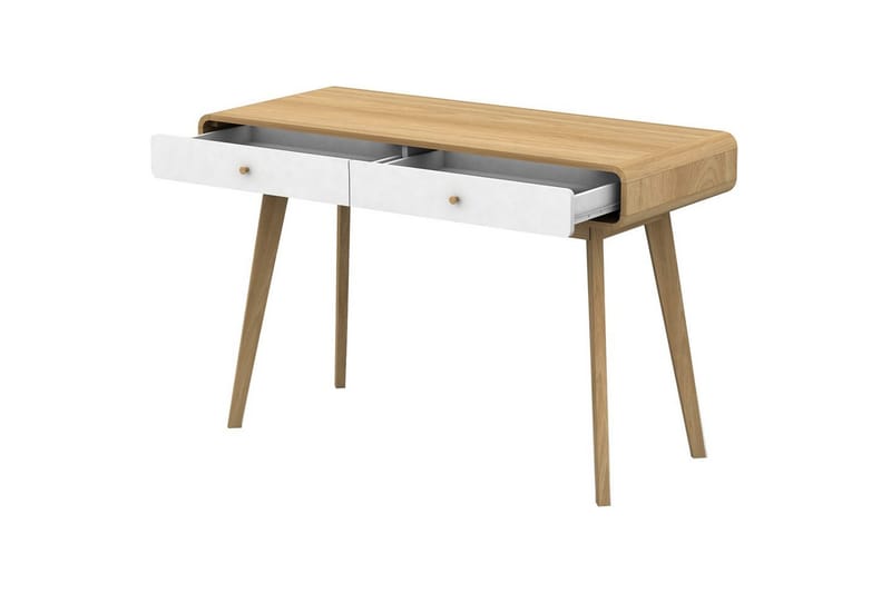 Työpöytä Cassie Tammea/Valkoinen - Tammea/Valkoinen - Huonekalut - Pöytä & ruokailuryhmä - Työpöytä - Tietokonepöytä