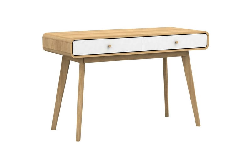 Työpöytä Cassie Tammea/Valkoinen, Tammea/Valkoinen