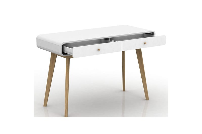 Työpöytä Cassie Valkoinen/Valkoinen - Valkoinen/Valkoinen - Huonekalut - Pöytä & ruokailuryhmä - Työpöytä - Tietokonepöytä