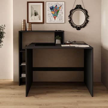 Työpöytä Homitis Amber (121,8 x 96 x 55 cm) Antrasiitti - Antrasiitti - Huonekalut - Pöytä & ruokailuryhmä - Työpöytä - Tietokonepöytä
