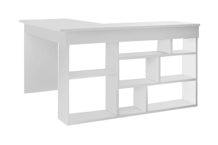 Työpöytä Karron 129 cm - Valkoinen - Tietokonepöytä
 - Kirjoituspöytä