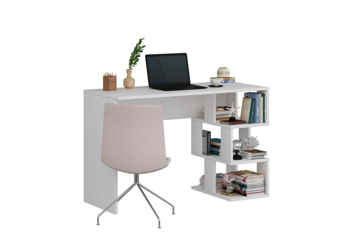 Työpöytä Myle 110 cm - Valkoinen - Tietokonepöytä
 - Kirjoituspöytä