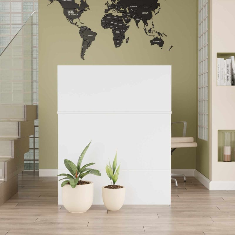 Vastaanottotiski Skye Decor Bren (90 x 110 x 44,5 cm) valkoinen - Valkoinen - Huonekalut - Pöytä & ruokailuryhmä - Työpöytä - Tietokonepöytä