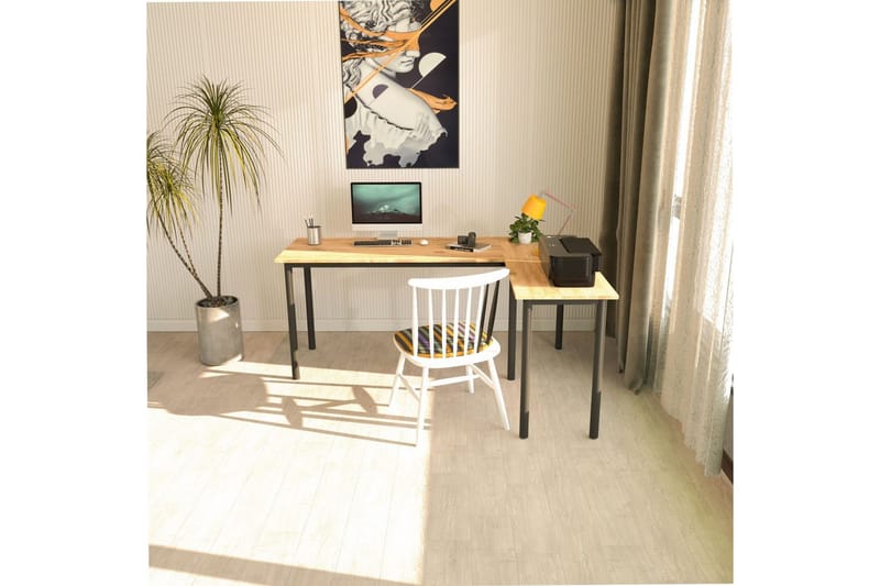 Viva Kirjoituspöytä 120x150 cm - Musta/Luonnollinen - Huonekalut - Pöytä & ruokailuryhmä - Työpöytä
 - Tietokonepöytä