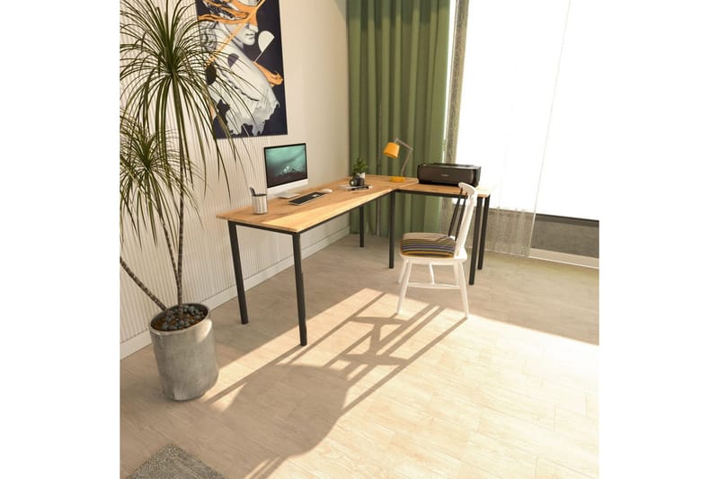 Viva Kirjoituspöytä 120x150 cm - Musta/Luonnollinen - Huonekalut - Pöytä & ruokailuryhmä - Työpöytä
 - Tietokonepöytä