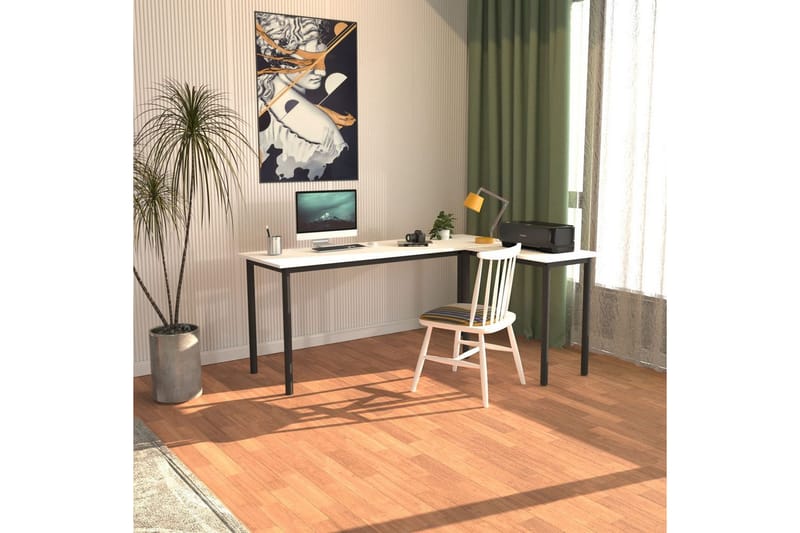 Viva Kirjoituspöytä 120x150 cm - Musta/Valkoinen - Huonekalut - Pöytä & ruokailuryhmä - Työpöytä
 - Tietokonepöytä