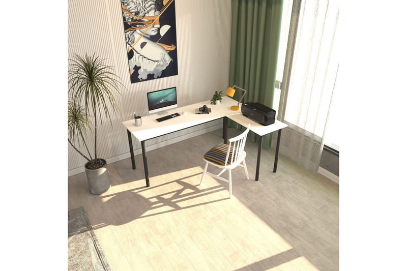 Viva Kirjoituspöytä 120x150 cm - Musta/Valkoinen - Huonekalut - Pöytä & ruokailuryhmä - Työpöytä
 - Tietokonepöytä