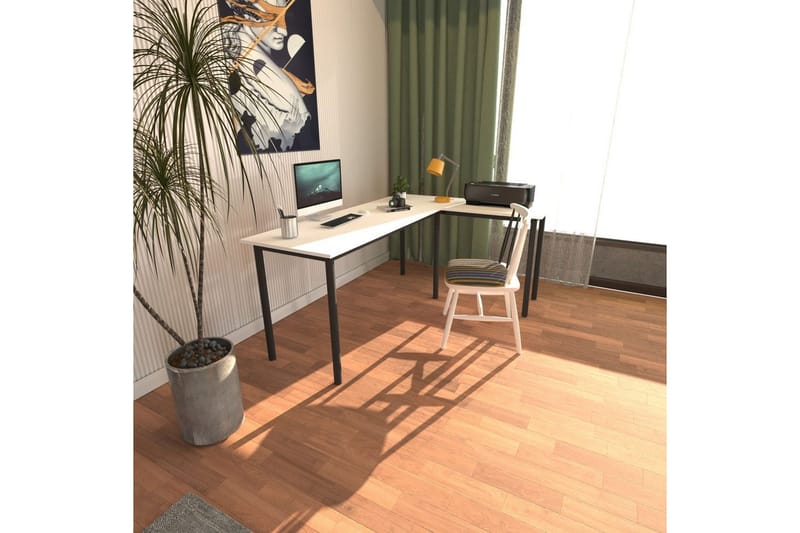 Viva Kirjoituspöytä 120x150 cm - Musta/Valkoinen - Huonekalut - Pöytä & ruokailuryhmä - Työpöytä
 - Tietokonepöytä