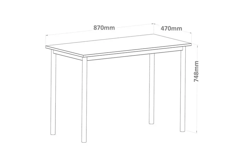 Viva Kirjoituspöytä 47x87 cm - Musta - Huonekalut - Pöytä & ruokailuryhmä - Työpöytä
 - Tietokonepöytä