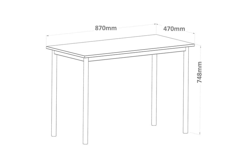 Viva Kirjoituspöytä 47x87 cm - Musta - Huonekalut - Pöytä & ruokailuryhmä - Työpöytä
 - Tietokonepöytä
