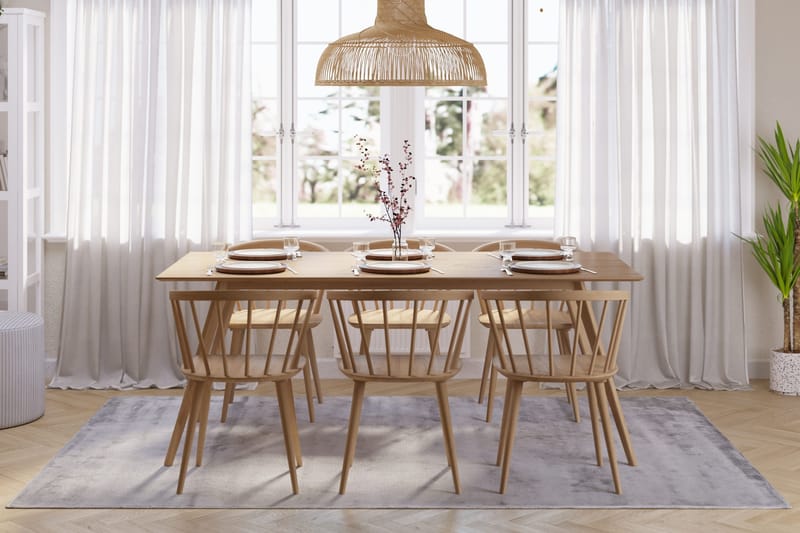 Tyrö Ruokailuryhmä, jossa 6 Tyrö Käsinojallista tuolia - Huonekalut - Pöytä & ruokailuryhmä - Ruokailuryhmä