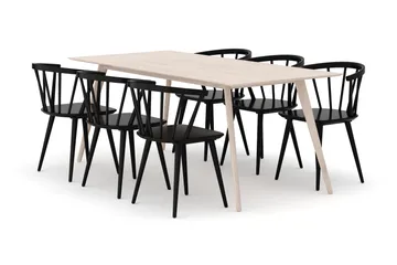 Tyrö Ruokailuryhmä, jossa 6 Tyrö Käsinojallista tuolia