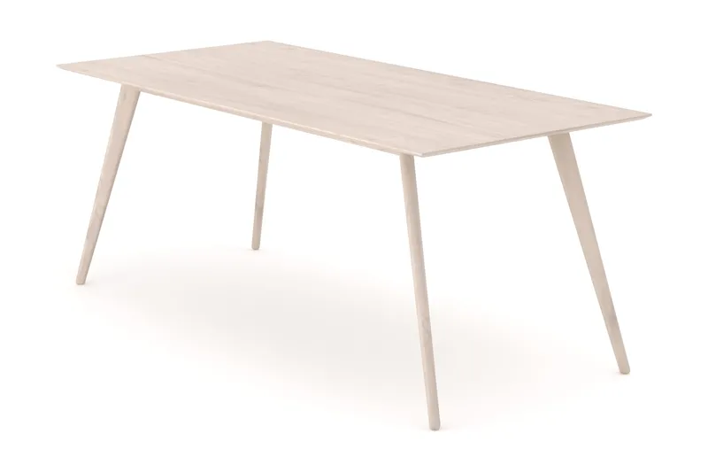 Tyrö suorakulmainen ruoka- ja keittiöpöytä 190 x 90 cm, saarnia, Valkopetsattu