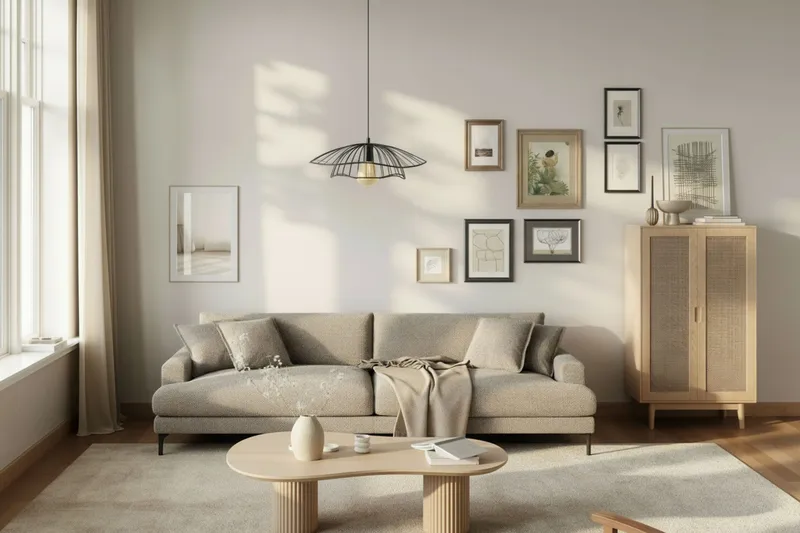 Uppveda epäsymmetrinen sohvapöytä, travertiinijäljitelmä, 130x70 cm - Beige - Huonekalut - Pöytä & ruokailuryhmä - Sohvapöytä