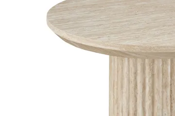 Uppveda epäsymmetrinen sohvapöytä, travertiinijäljitelmä, 130x70 cm - Beige - Huonekalut - Pöytä & ruokailuryhmä - Sohvapöytä