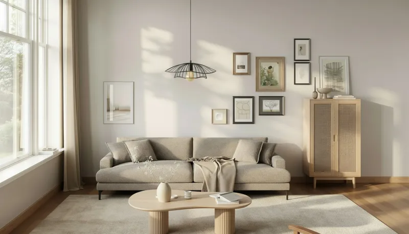 Uppveda epäsymmetrinen travertiinin näköinen sohvapöytä, 130 × 70 cm - Beige - Huonekalut - Pöytä & ruokailuryhmä - Sohvapöytä