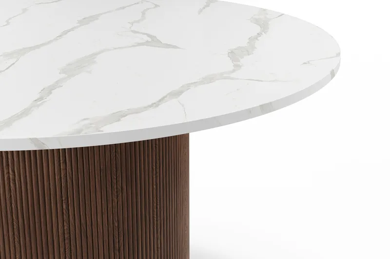 Uppveda Ruokapöytä 120 cm Pyöreä - Ruskea - Huonekalut - Pöytä & ruokailuryhmä - Ruokapöydät & keittiön pöydät