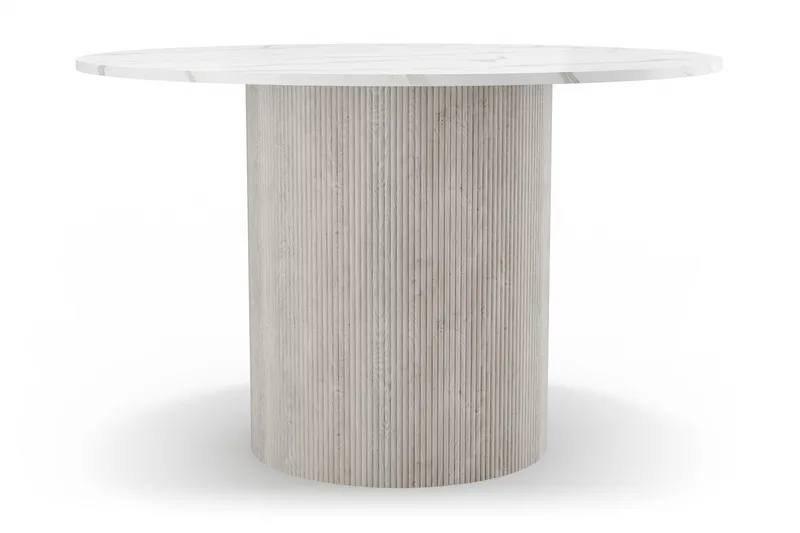 Uppveda Ruokapöytä 120 cm Pyöreä - Valkoinen - Huonekalut - Pöytä & ruokailuryhmä - Ruokapöydät & keittiön pöydät