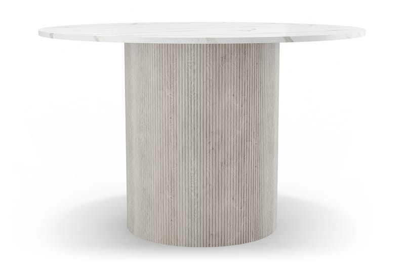 Uppveda Ruokapöytä 120 cm Pyöreä - Valkoinen - Huonekalut - Pöytä & ruokailuryhmä - Ruokapöydät & keittiön pöydät