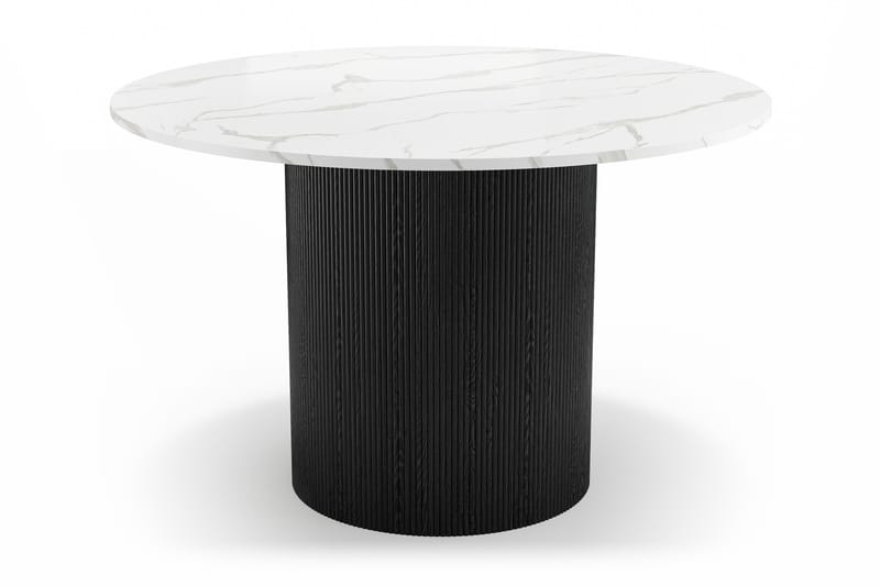 Uppveda Ruokapöytä 120 cm Pyöreä - Musta/Valkoinen - Huonekalut - Pöytä & ruokailuryhmä - Ruokapöydät & keittiön pöydät