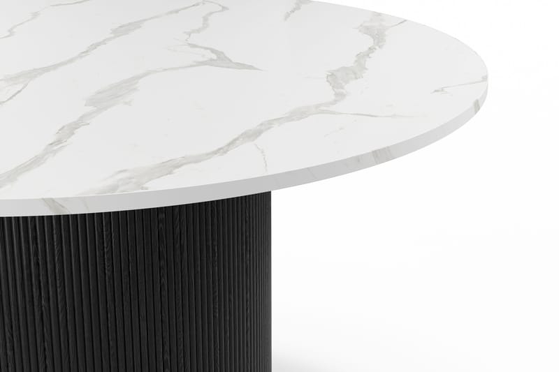 Uppveda Ruokapöytä 120 cm Pyöreä - Musta/Valkoinen - Huonekalut - Pöytä & ruokailuryhmä - Ruokapöydät & keittiön pöydät