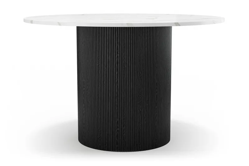 Uppveda Ruokapöytä 120 cm Pyöreä - Musta/Valkoinen - Huonekalut - Pöytä & ruokailuryhmä - Ruokapöydät & keittiön pöydät