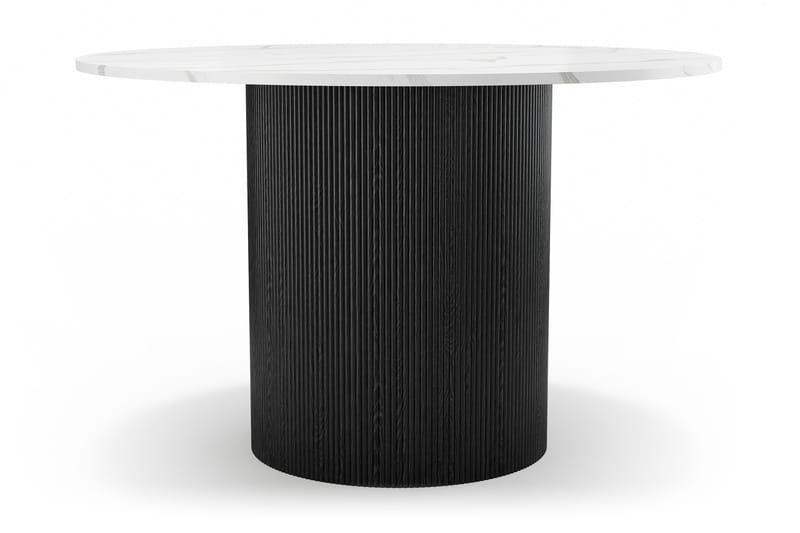 Uppveda Ruokapöytä 120 cm Pyöreä - Musta/Valkoinen - Huonekalut - Pöytä & ruokailuryhmä - Ruokapöydät & keittiön pöydät