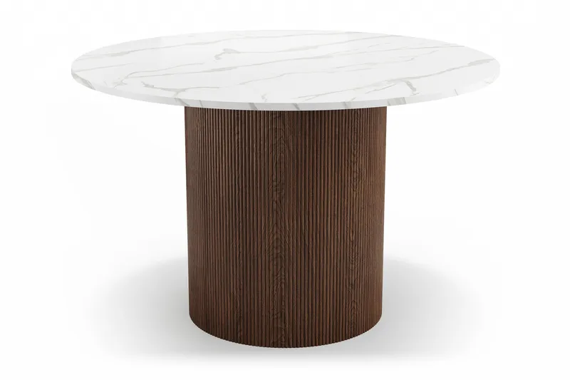 Uppveda Ruokapöytä 120 cm Pyöreä - Ruskea - Huonekalut - Pöytä & ruokailuryhmä - Ruokapöydät & keittiön pöydät