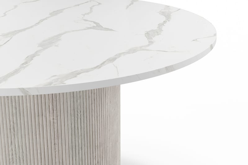 Uppveda Ruokapöytä 120 cm Pyöreä - Valkoinen - Huonekalut - Pöytä & ruokailuryhmä - Ruokapöydät & keittiön pöydät