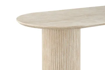 Uppveda-soikea ruokapöytä, 180 × 90 cm, travertiinin näköinen - Beige - Huonekalut - Pöytä & ruokailuryhmä - Ruokapöydät & keittiön pöydät