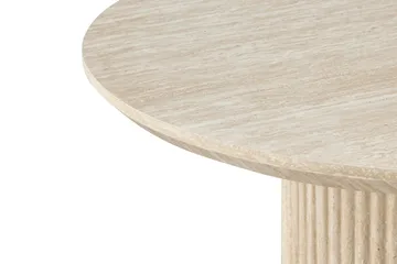 Uppveda-soikea ruokapöytä, 180 × 90 cm, travertiinin näköinen - Beige - Huonekalut - Pöytä & ruokailuryhmä - Ruokapöydät & keittiön pöydät