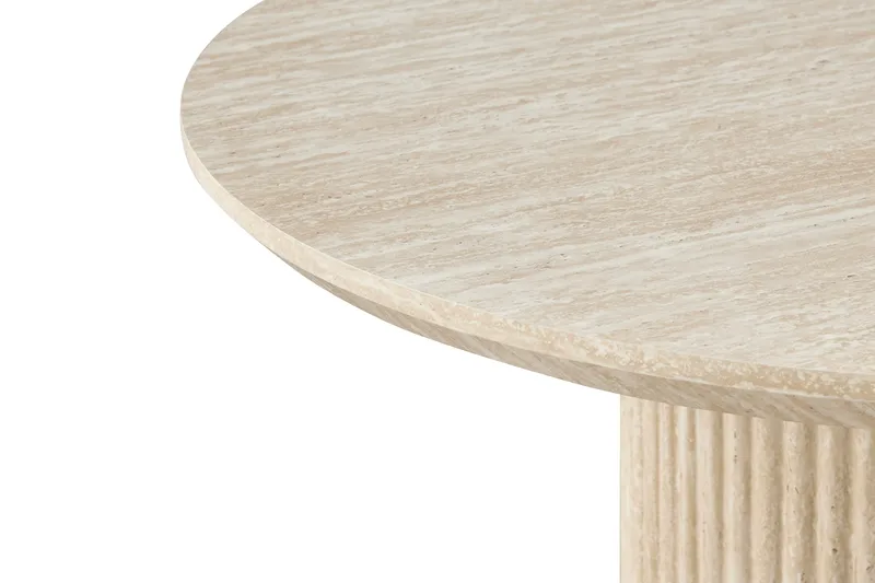 Uppveda-soikea ruokapöytä, 180 × 90 cm, travertiinin näköinen - Beige - Huonekalut - Pöytä & ruokailuryhmä - Ruokapöydät & keittiön pöydät