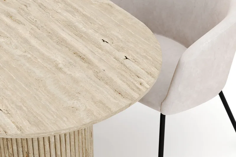 Uppveda Soikea Ruokapöytä 180x90 cm ja 4 Berit Tuolia - Beige - Huonekalut - Pöytä & ruokailuryhmä - Ruokailuryhmä