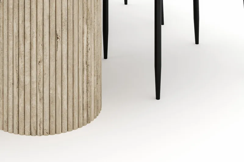 Uppveda Soikea Ruokapöytä 180x90 cm ja 4 Sawako Tuolia - Beige - Huonekalut - Pöytä & ruokailuryhmä - Ruokailuryhmä