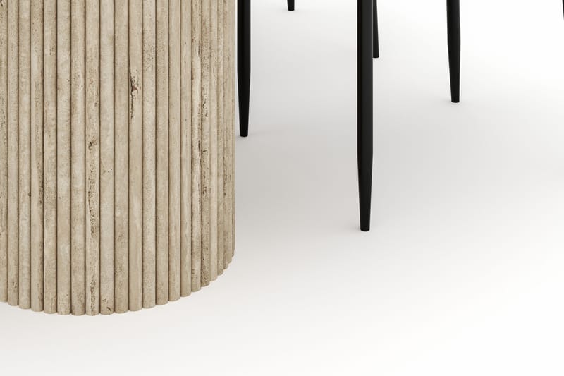 Uppveda Soikea Ruokapöytä 180x90 cm ja 4 Sawako Tuolia - Beige - Huonekalut - Pöytä & ruokailuryhmä - Ruokailuryhmä