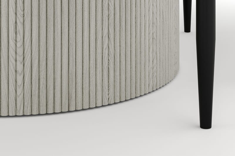 Uppveda Pyöreä Ruokapöytä 120 cm ja 4 Sawako Tuolia - Valkoinen - Huonekalut - Pöytä & ruokailuryhmä - Ruokailuryhmä