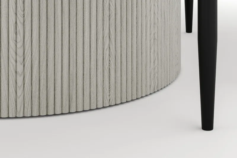 Uppveda Pyöreä Ruokapöytä 120 cm ja 4 Sawako Tuolia - Valkoinen - Huonekalut - Pöytä & ruokailuryhmä - Ruokailuryhmä