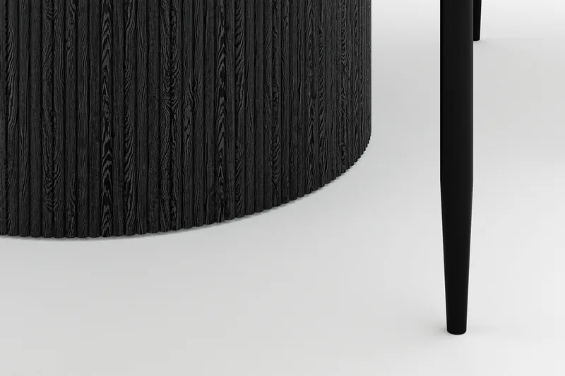 Uppveda Pyöreä Ruokapöytä 120 cm ja 4 Sawako Tuolia - Musta/Valkoinen - Huonekalut - Pöytä & ruokailuryhmä - Ruokailuryhmä